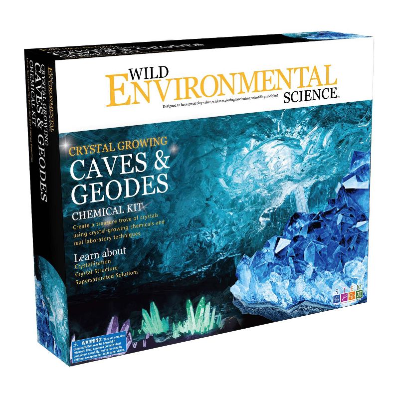 WILD! Science Environmental Science Crystal Growing Caves and Geodes - Science Kit for Ages 8+