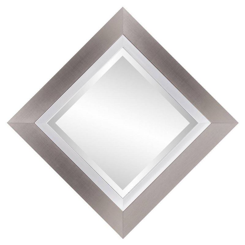 Square Chicago Decorative Wall Mirror Silver - Howard Elliott