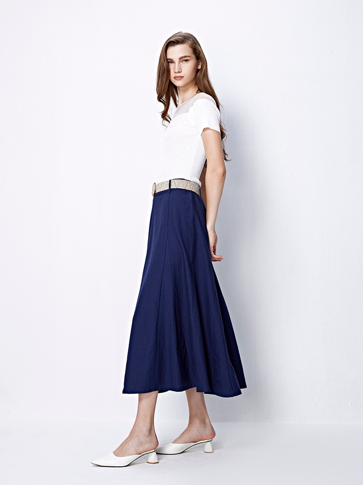 Cover Story White Regular Fit Top