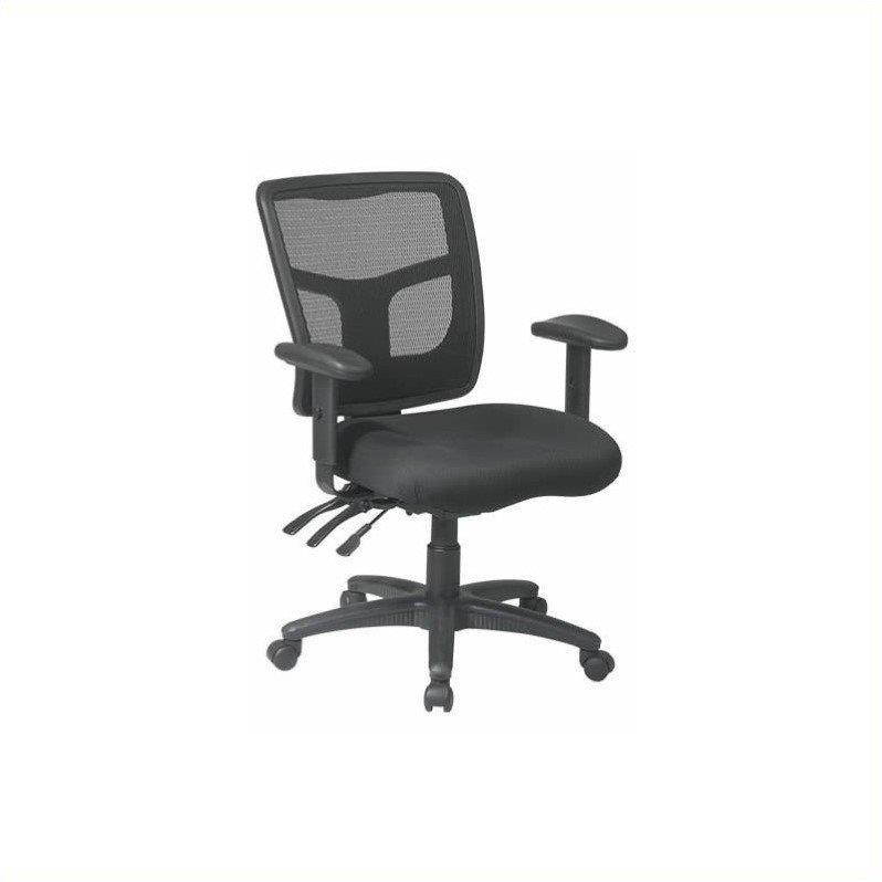 Global Leather Task Chair, Black (8993BK450/550) 