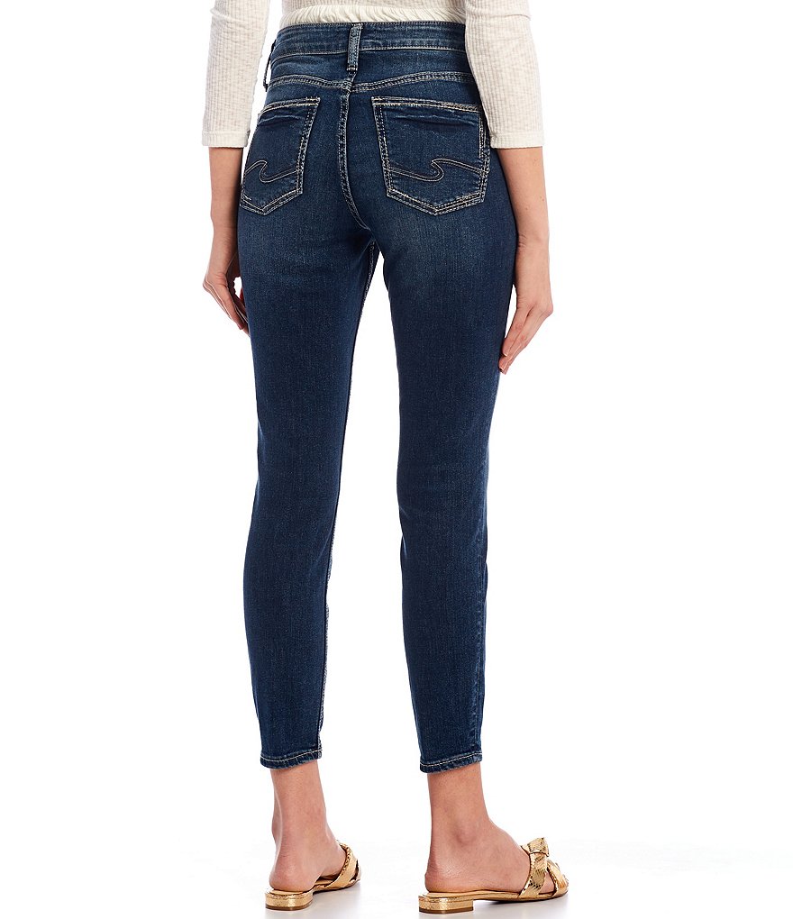 Silver Jeans Co. Elyse Mid Rise Curvy Fit Skinny Jeans