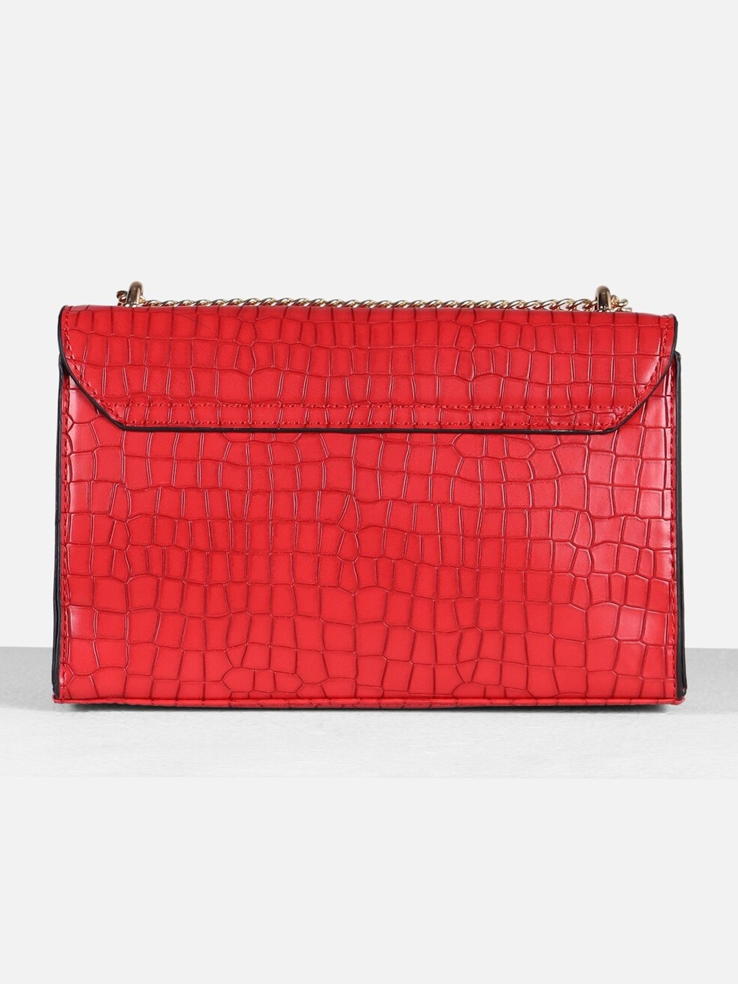 Allen Solly Red Textured Medium Sling Handbag