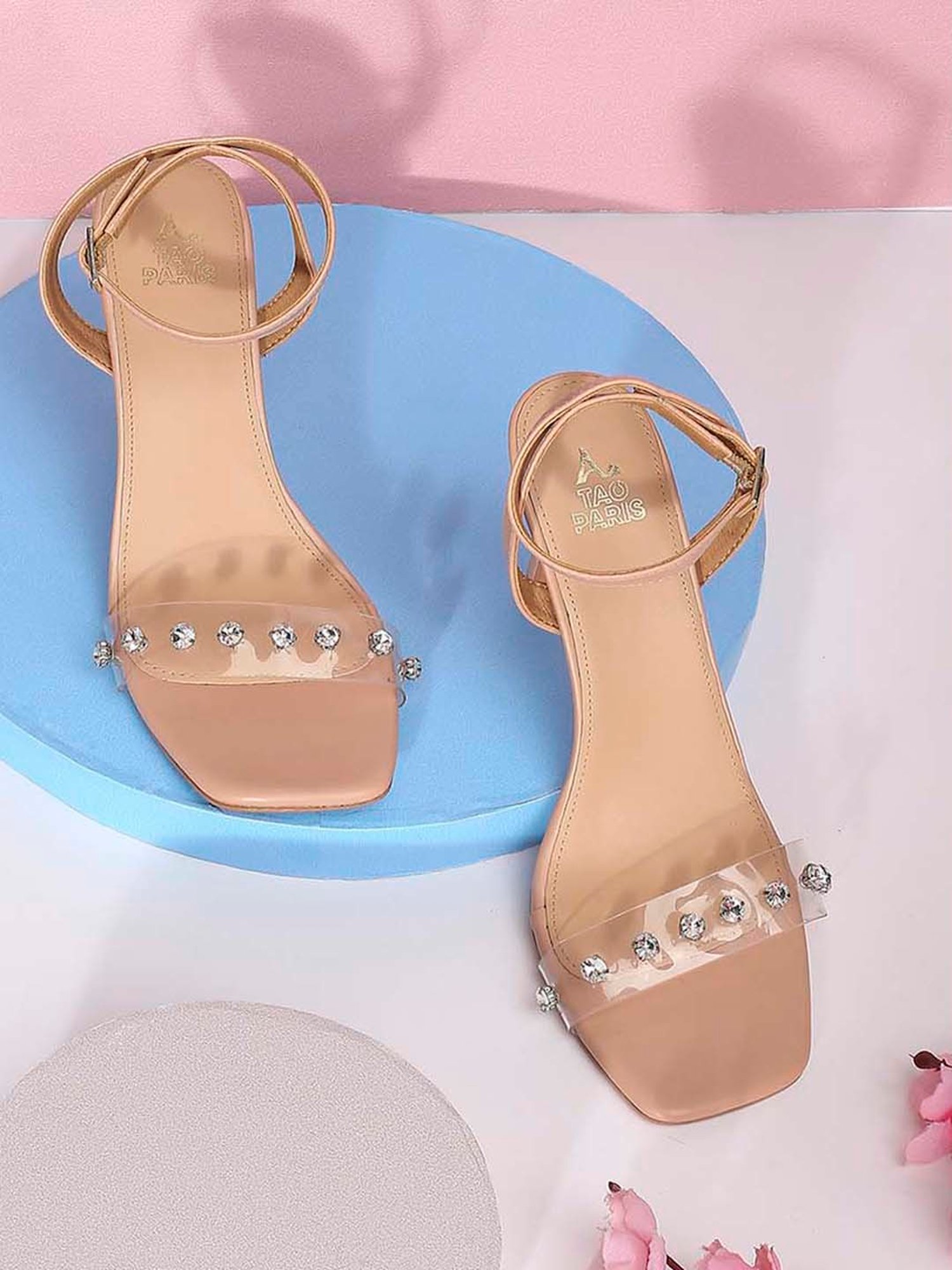 Tao Paris Women's May Transparent Ankle strap Stilettos