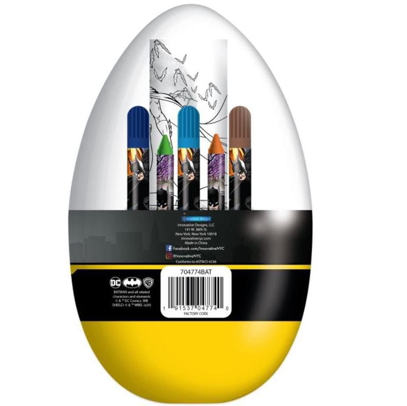 Innovative Designs DC Batman Activity Egg Craft Kit | Coloring Pages | Stickers | Markers | Crayons