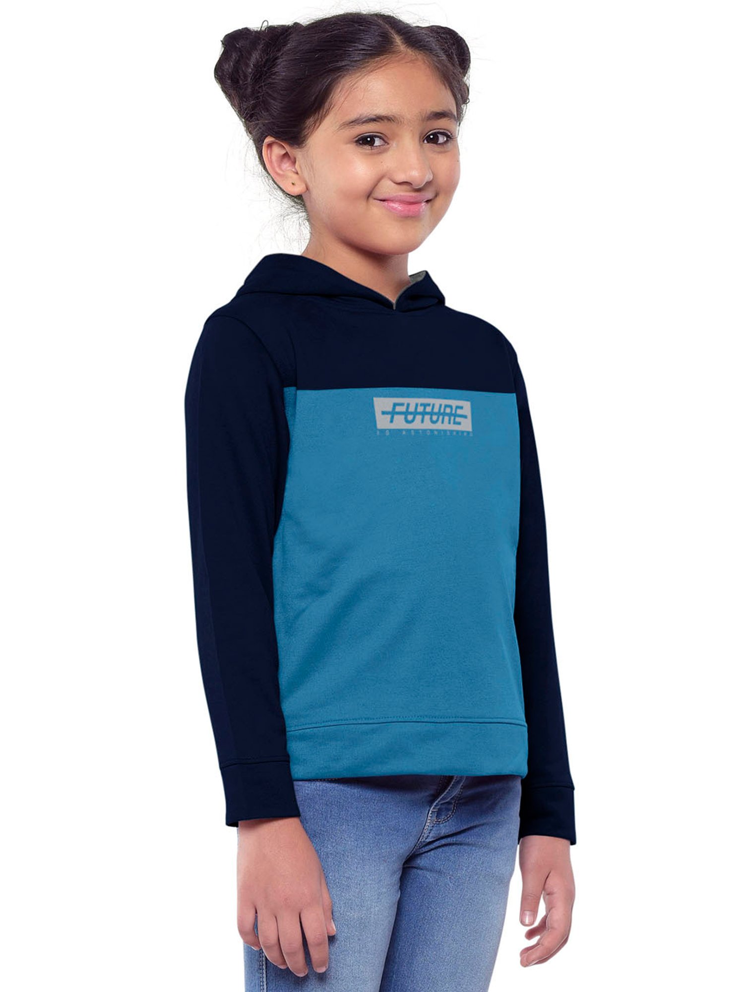 HELLCAT Blue & Orange Printed Full Sleeves Sweatshirt(Pack Of 2)