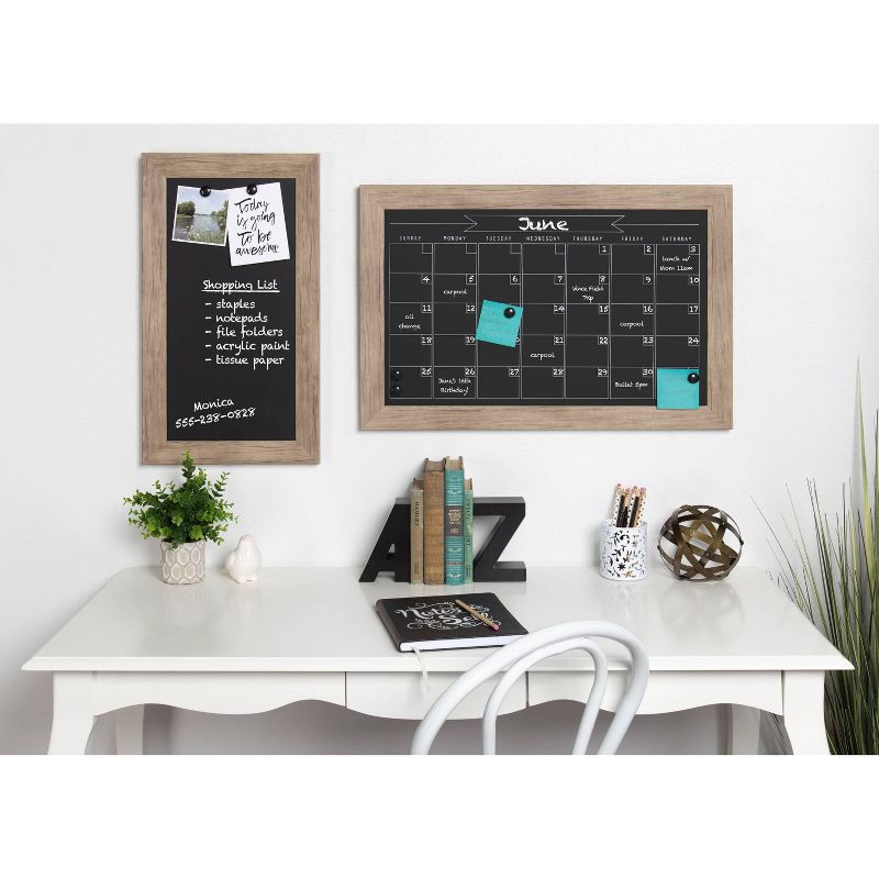 23" x 29" Beatrice Monthly Calendar Black - DesignOvation