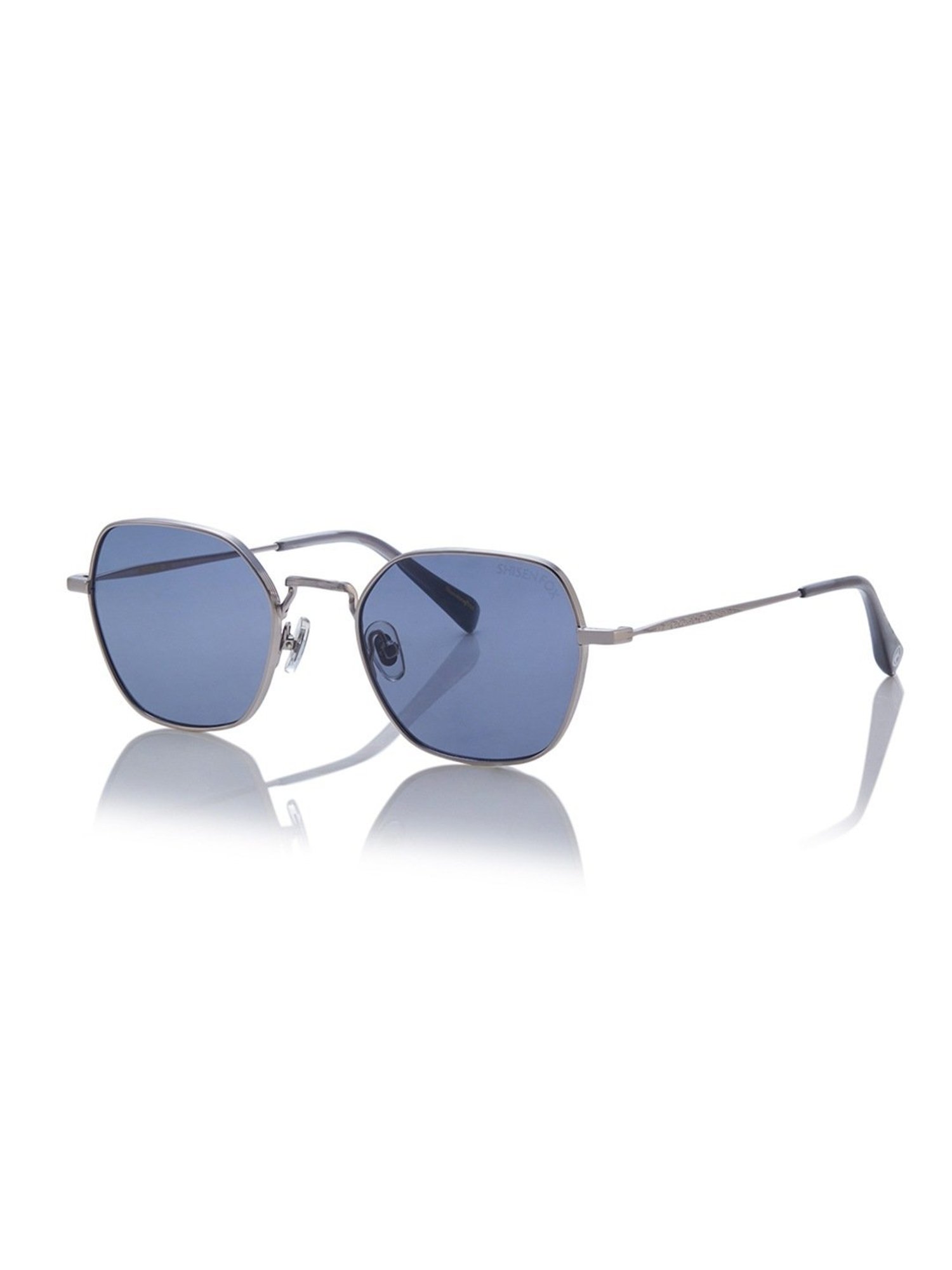 Shisen Fox Tokyo Gun-Blue Geometric Unisex UV Protection Sunglasses -51 mm