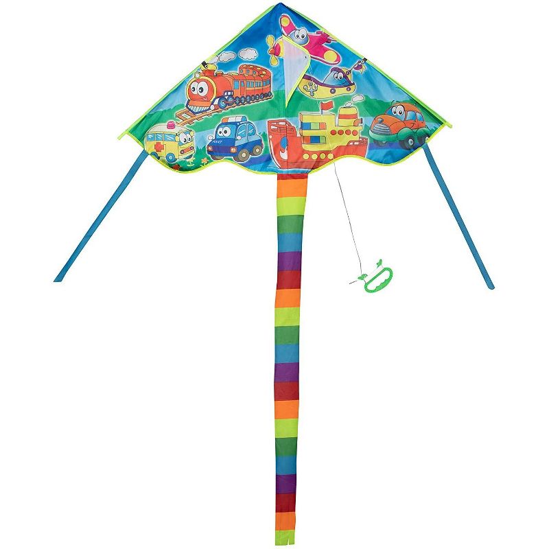 Juvale 6 Pack Kites Easy to Fly with Tail for Family and Kids, 3 Designs (36 x 19.5 in)