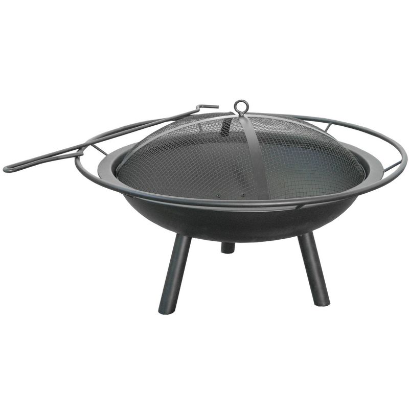 27.6" Halo Wood Burning Fire Pit - Black - Landmann