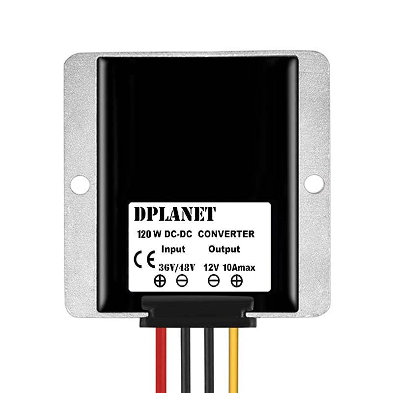 10A 120W 12v Golf Cart 48V 36V to 12V Converter Voltage Regulator Golf Cart Voltage Converter Reducer Transformer Waterproof