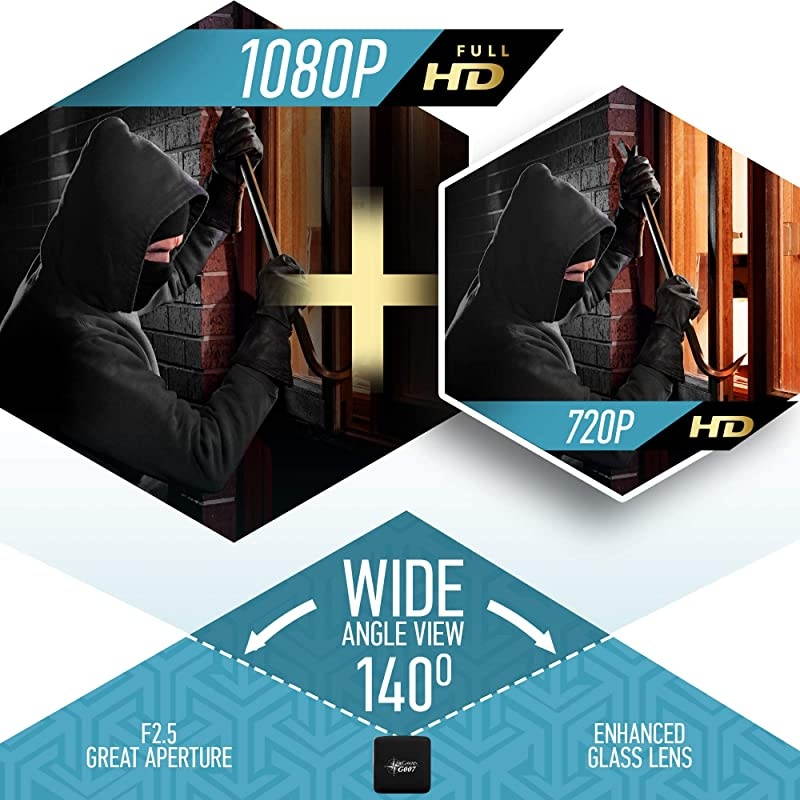 Spy Camera 1080P Hidden Camera | Portable Small HD Nanny Cam with Night Vision and Motion Detection | Perfect Indoor Covert Security Camera for Home and Office | Hidden Spy Cam | Builtin Battery