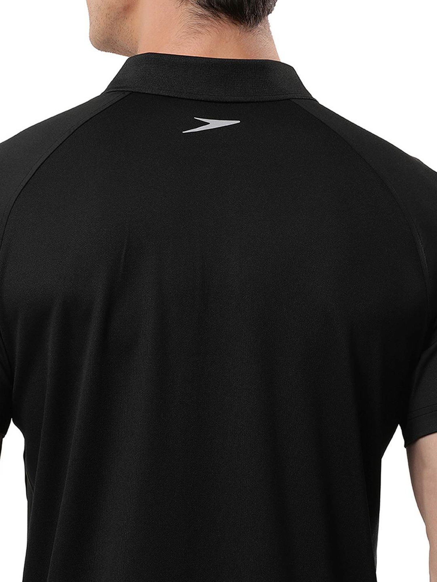 Speedo Black Regular Fit Sports Polo