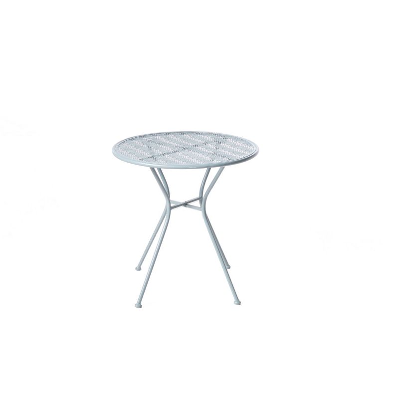 3pc Steel Bistro Set Gray - Nuu Garden