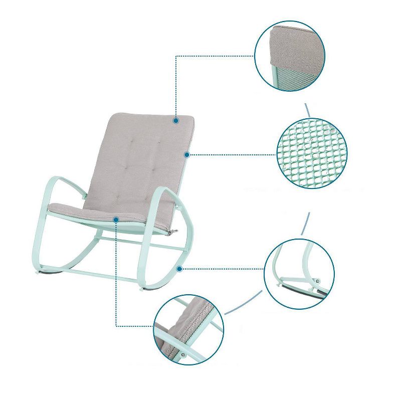 Outdoor Rocking Chair - Green - Captiva Designs