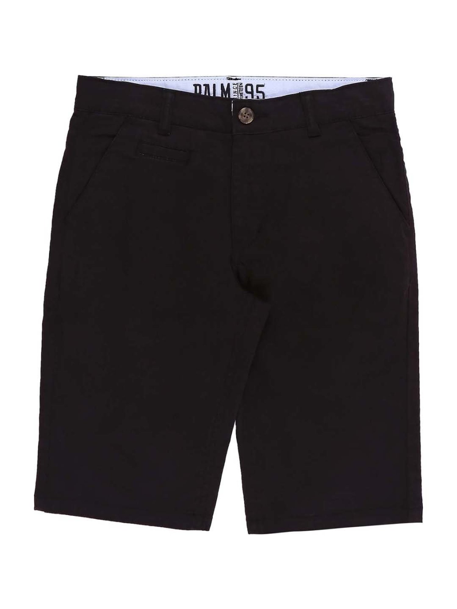 Palm Tree by Gini & Jony Kids Black Cotton Bermudas