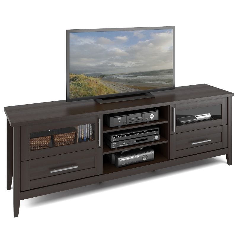 Jackson Extra Wide TV Bench Espresso 80" - CorLiving