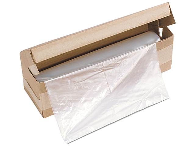 HSM 1815 34-gallon Shredder Bags, 34" x 18" x 15" - 1 Roll (100 Bags) - Clear