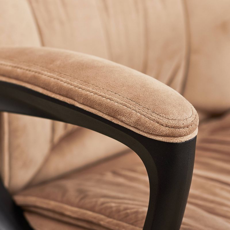 Mesh Sled Base Side Reception Chair with Flip Up Arms Black - Riverstone Furniture