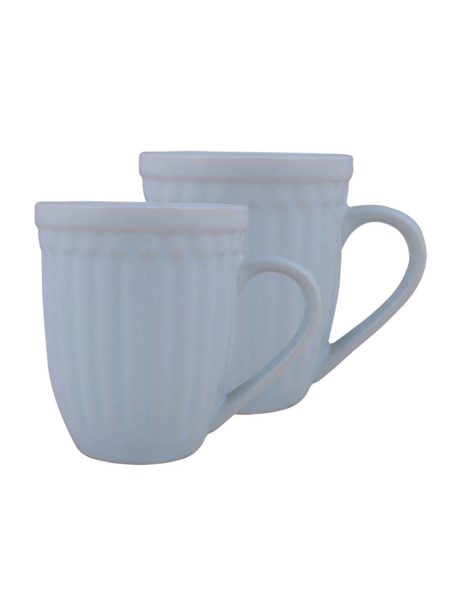 Homesake 'Altered Glaze Latte Evening' Blue Ceramic Mug (0.26 L) - Set of 2