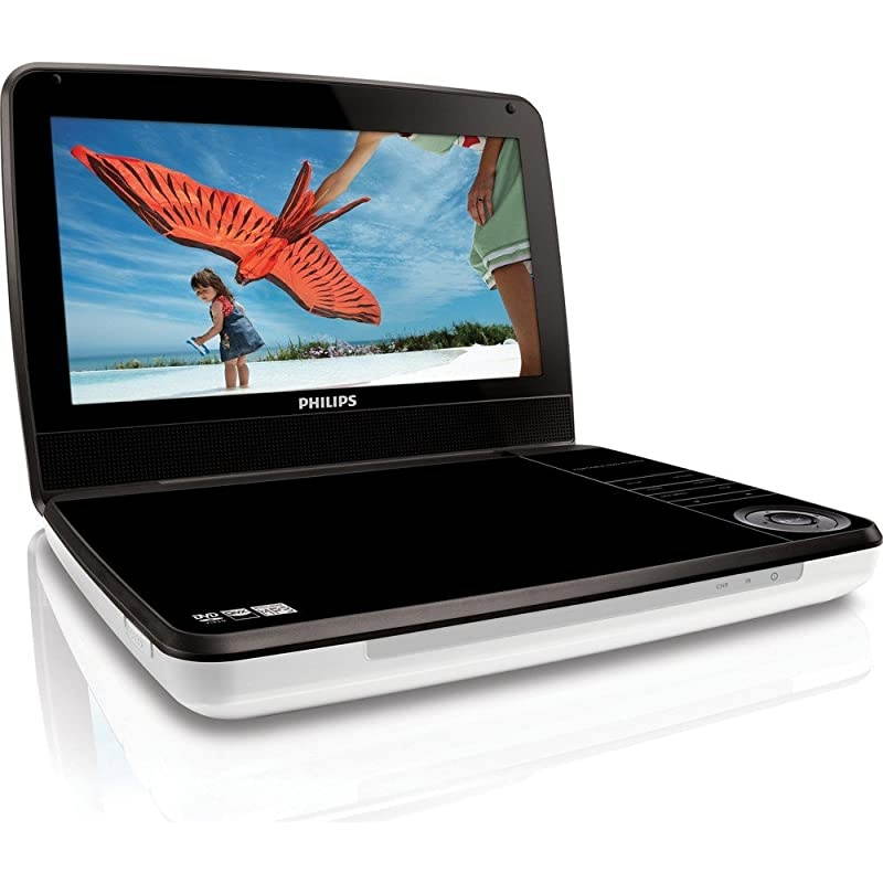 PD9000/37 9-Inch LCD Portable DVD Player -White/Black (Renewed)