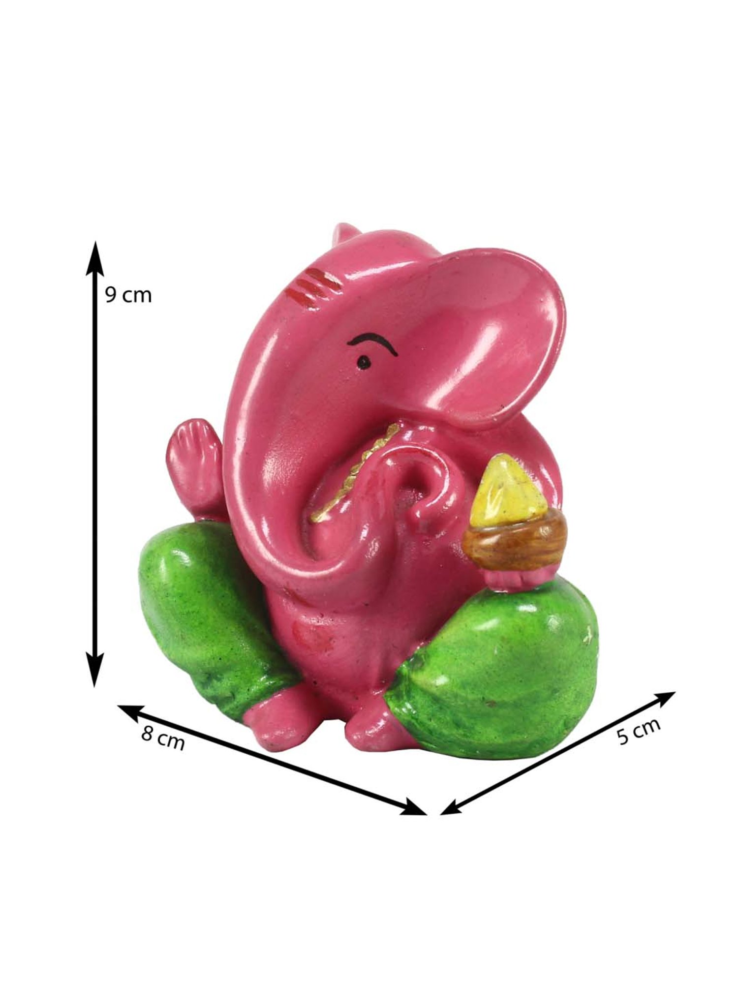 eCraftIndia Decorative Lord Ganesha Showpiece for Car Dashboard, Home Temple and Office Desks