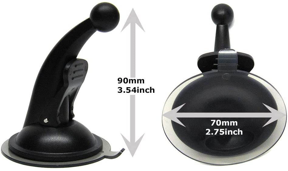 Ramtech 70mm Car Windshield Suction Cup Mount for 6-inch Garmin Nuvi 65 65LM 65LMT 66 66LM 66LMT 67 67LM 67LMT 68 68LM 68LMT GPS - MTSC