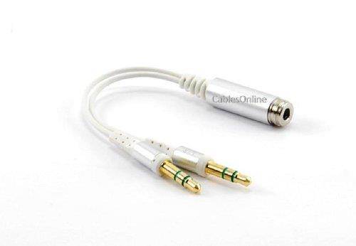 CablesOnline 6" Headphone Adapter 3.5mm Stereo Jack to 2x Male Plugs Splitter (AV-Y02I)