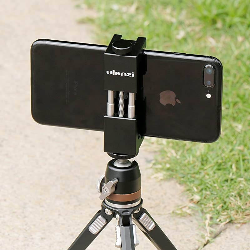 Metal Phone Tripod Mount with Hot Shoe Mount Smartphone Video Rig Tripod Mount Adapter