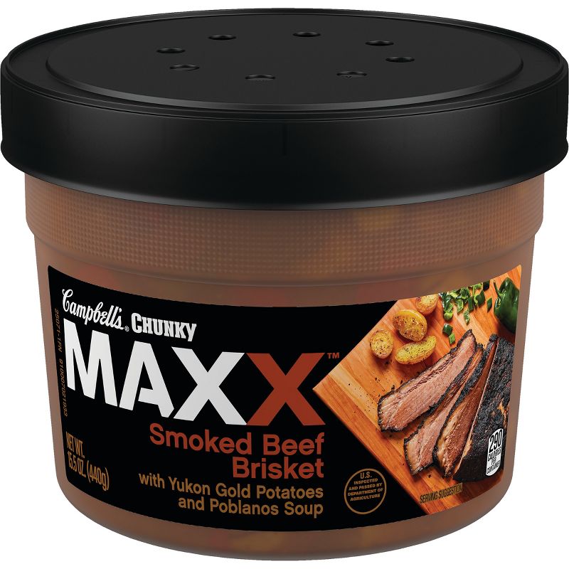 Campbell's Chunky MAXX Smoked Beef Brisket with Yukon Gold Potatoes and Poblanos Soup - 15.5oz