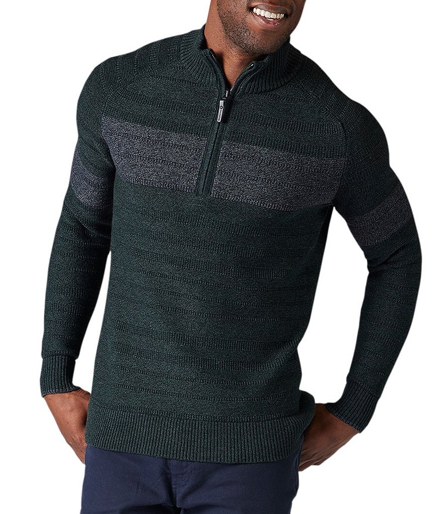 SmartWool Ripple Ridge Stripe Quarter-Zip Sweater