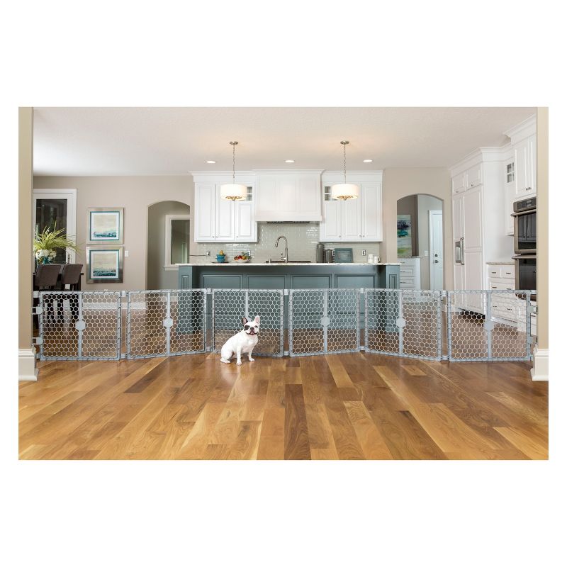 Carlson Convertible Plastic Super Yard Cat & Dog Gate with Small Door