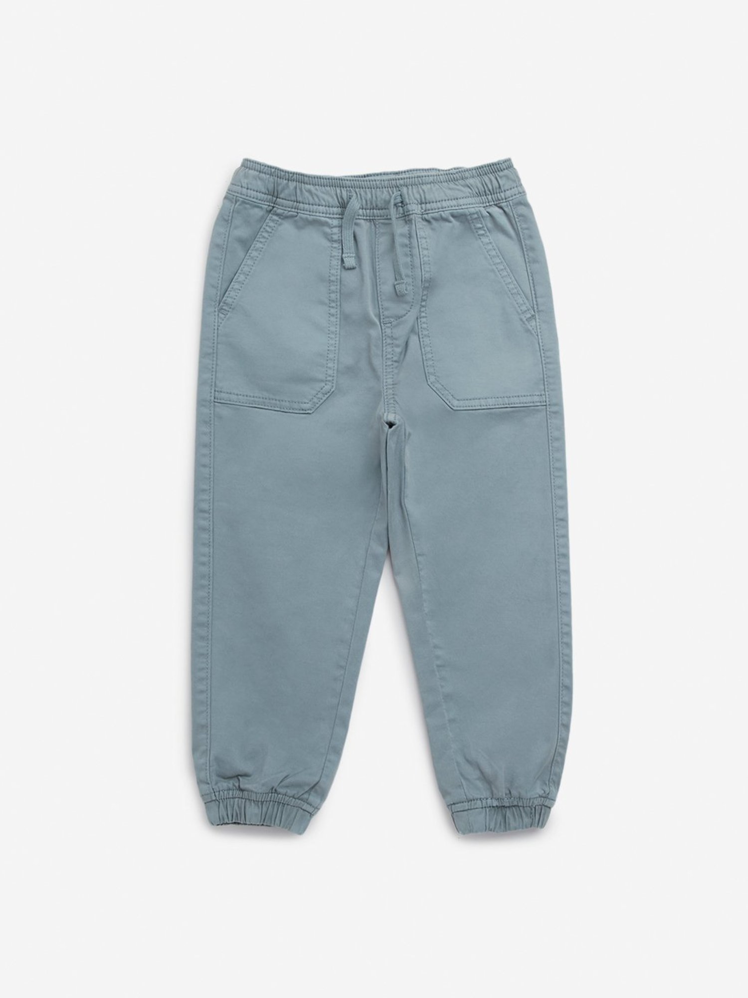 Y&F Kids by Westside Off-White Mid-Rise Cotton Blend Track Pants