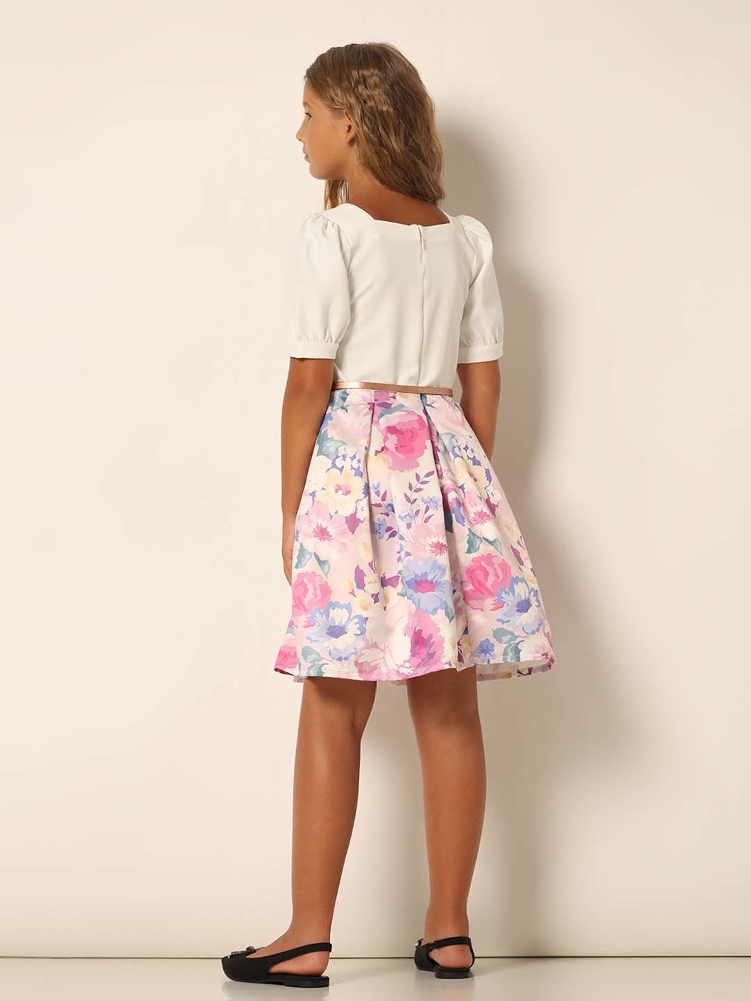 VERO MODA GIRL White & Pink Floral Print Dress