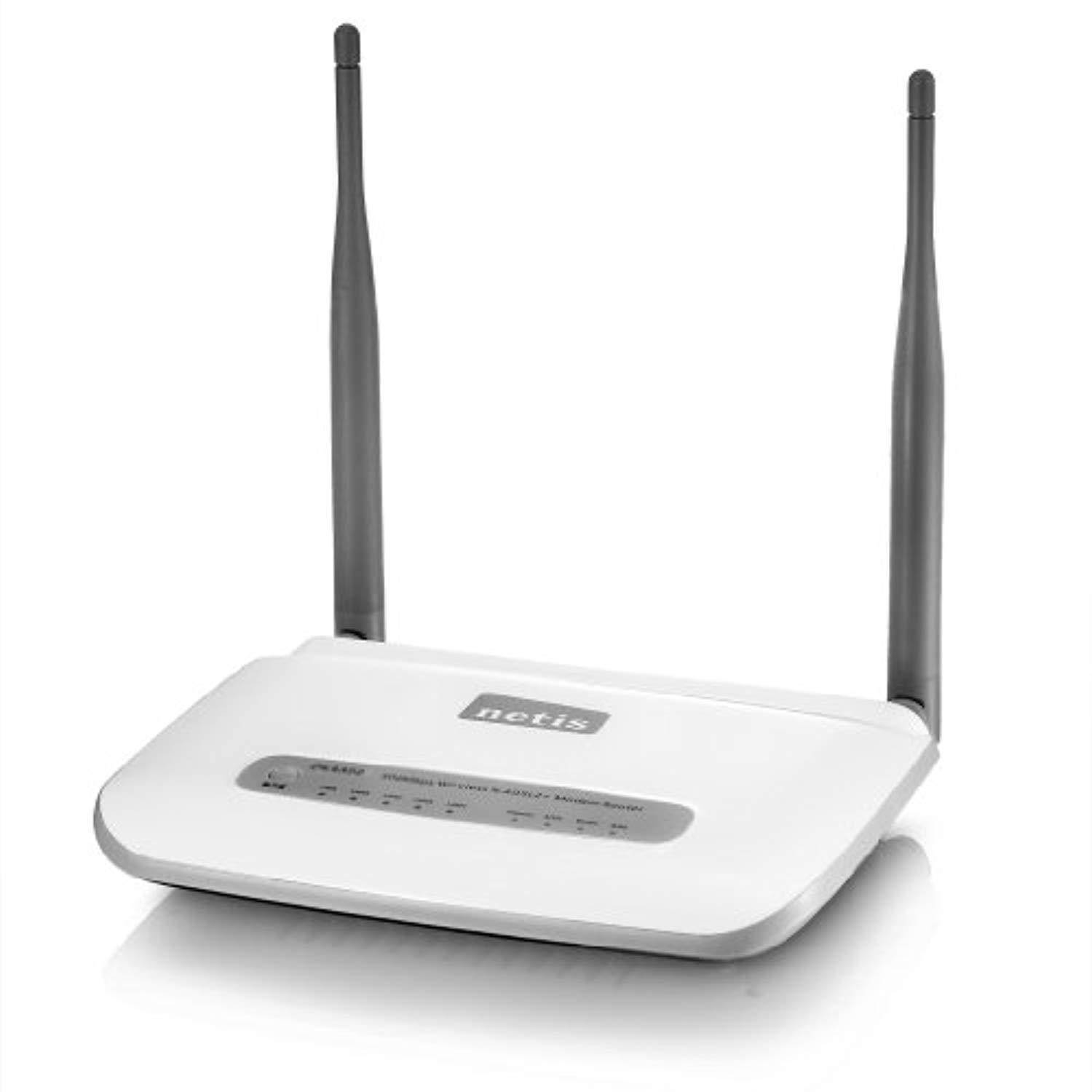 netis dl4322 (ct3) wireless n300 adsl2+ modem router, 2.4ghz 300mbps, 802.11b/g/n, splitter, 5dbi high gain antenna