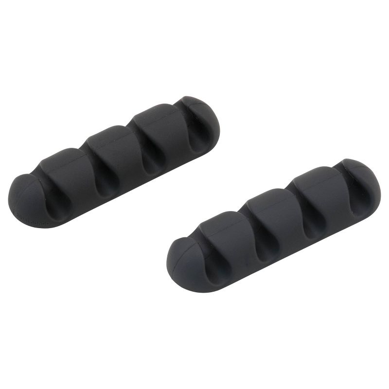 2pk CableDrop Multi Cable Router Black - BlueLounge
