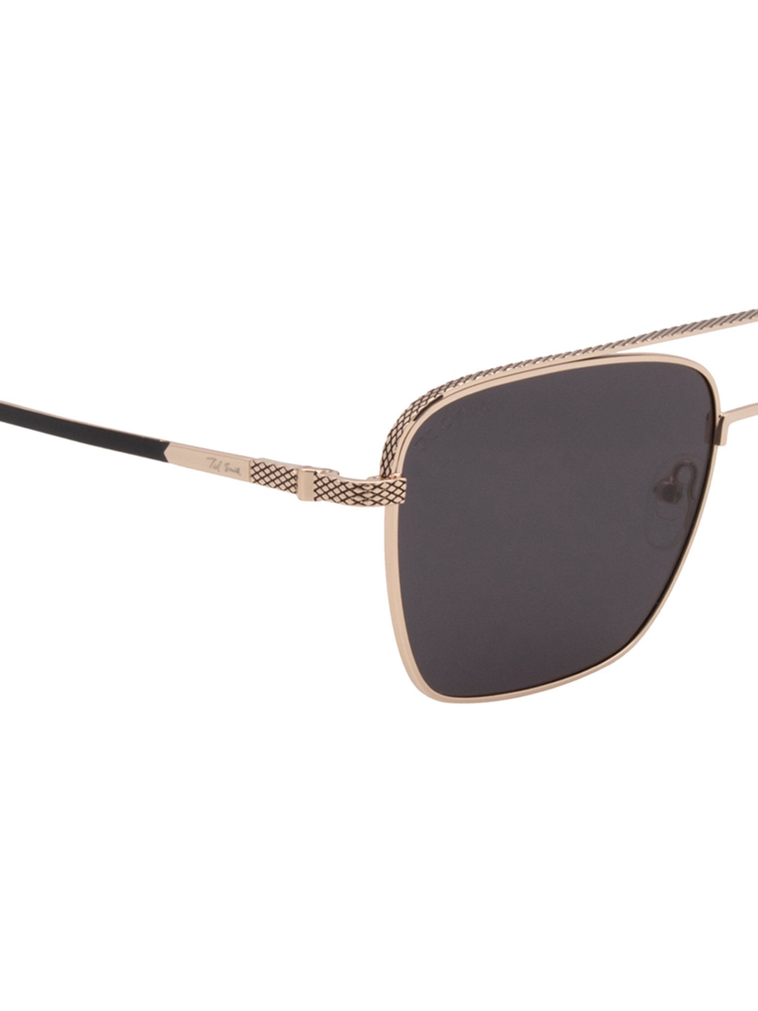 Ted Smith Grey Square Polarized Unisex Sunglasses