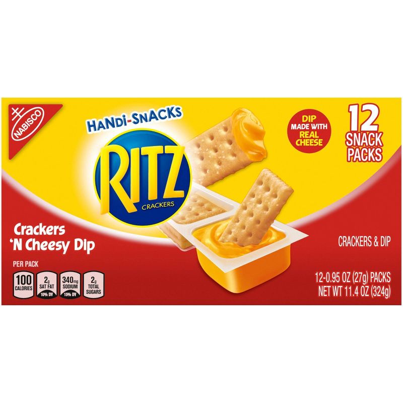 Handi-Snacks Ritz Crackers 'N Cheese Dip - 12ct/0.95oz