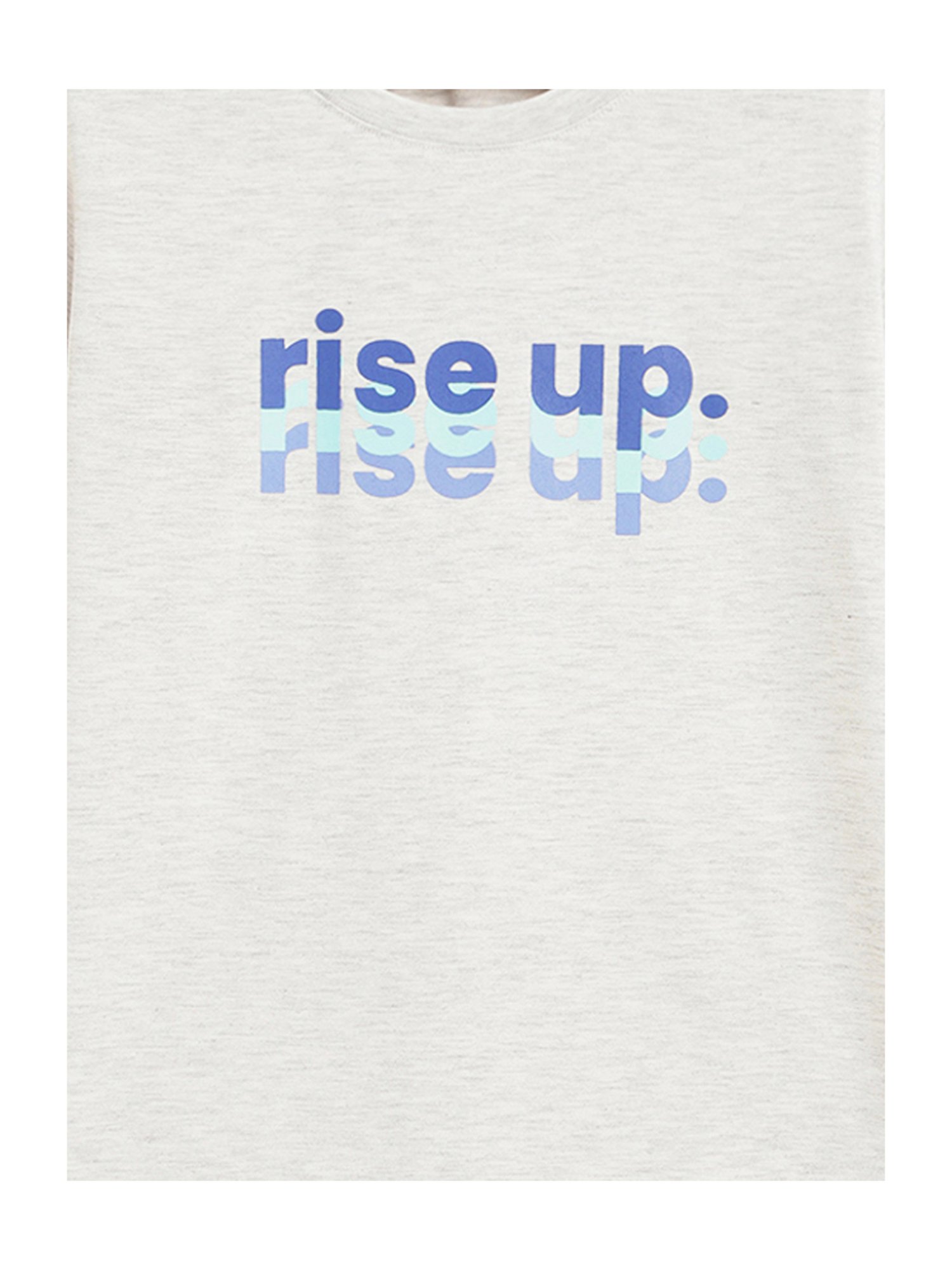 Campana Kids Grey Printed T-Shirt