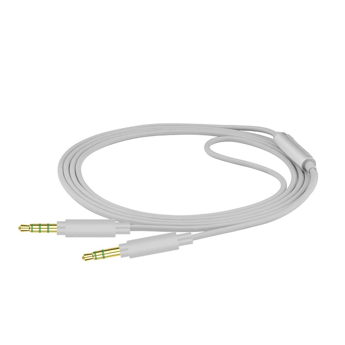 geekria quickfit cable for sony mdr1000x, mdr100aap, mdr100abn, mdrxb950bt, xb650bt, xb750bt, mdr1a/tanglefree premium headphone replacement audio cord with mic 3.5mm male, grey 5ft