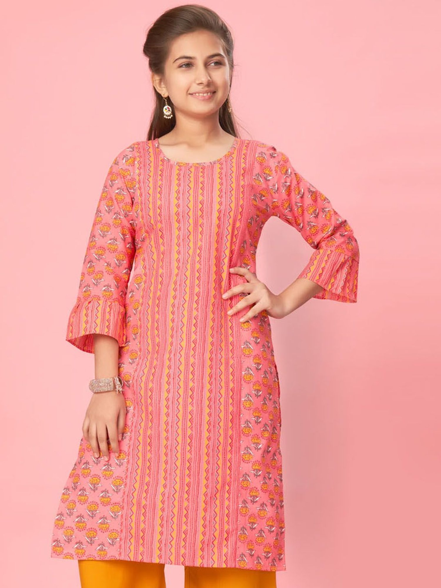 Aarika Kids Coral Printed Kurti