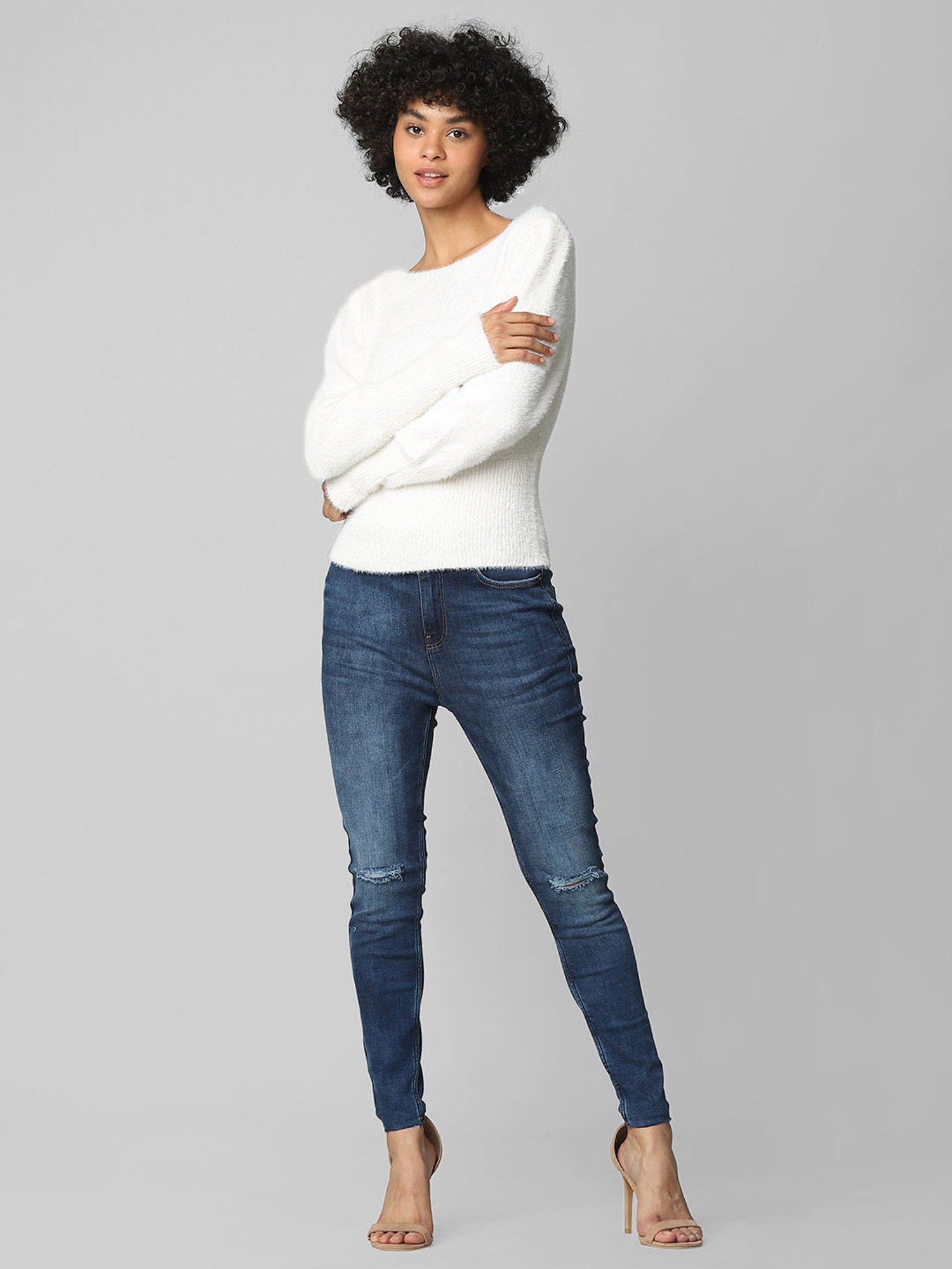 Only White Regular Fit Pullover