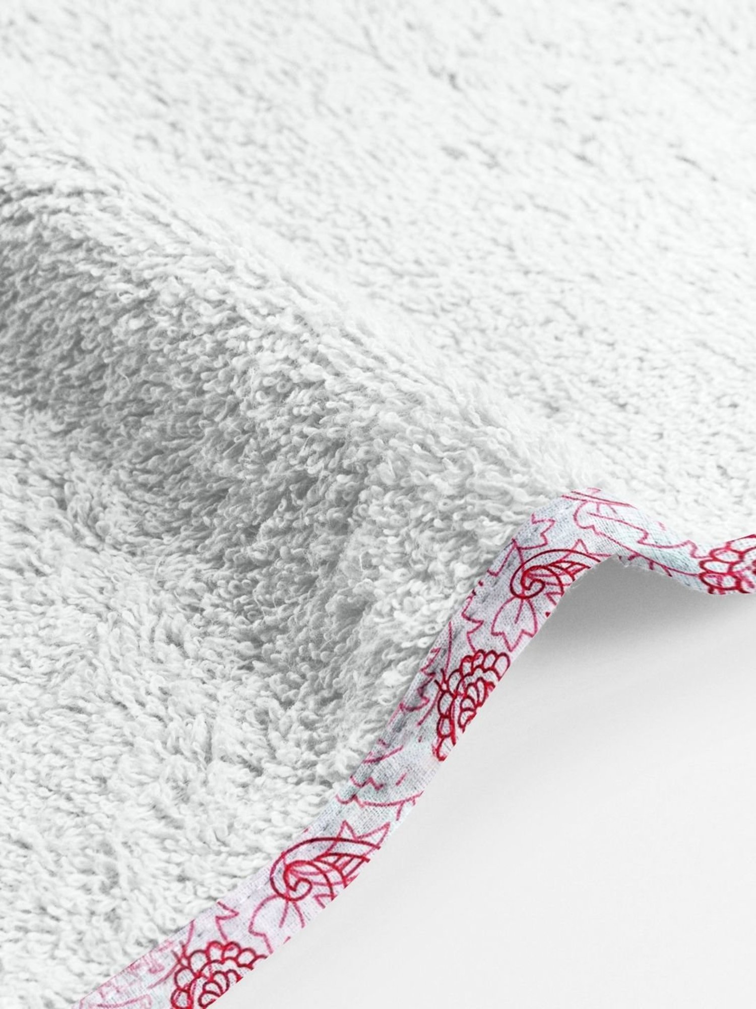 The Baby Atelier White & Red Junior Towel