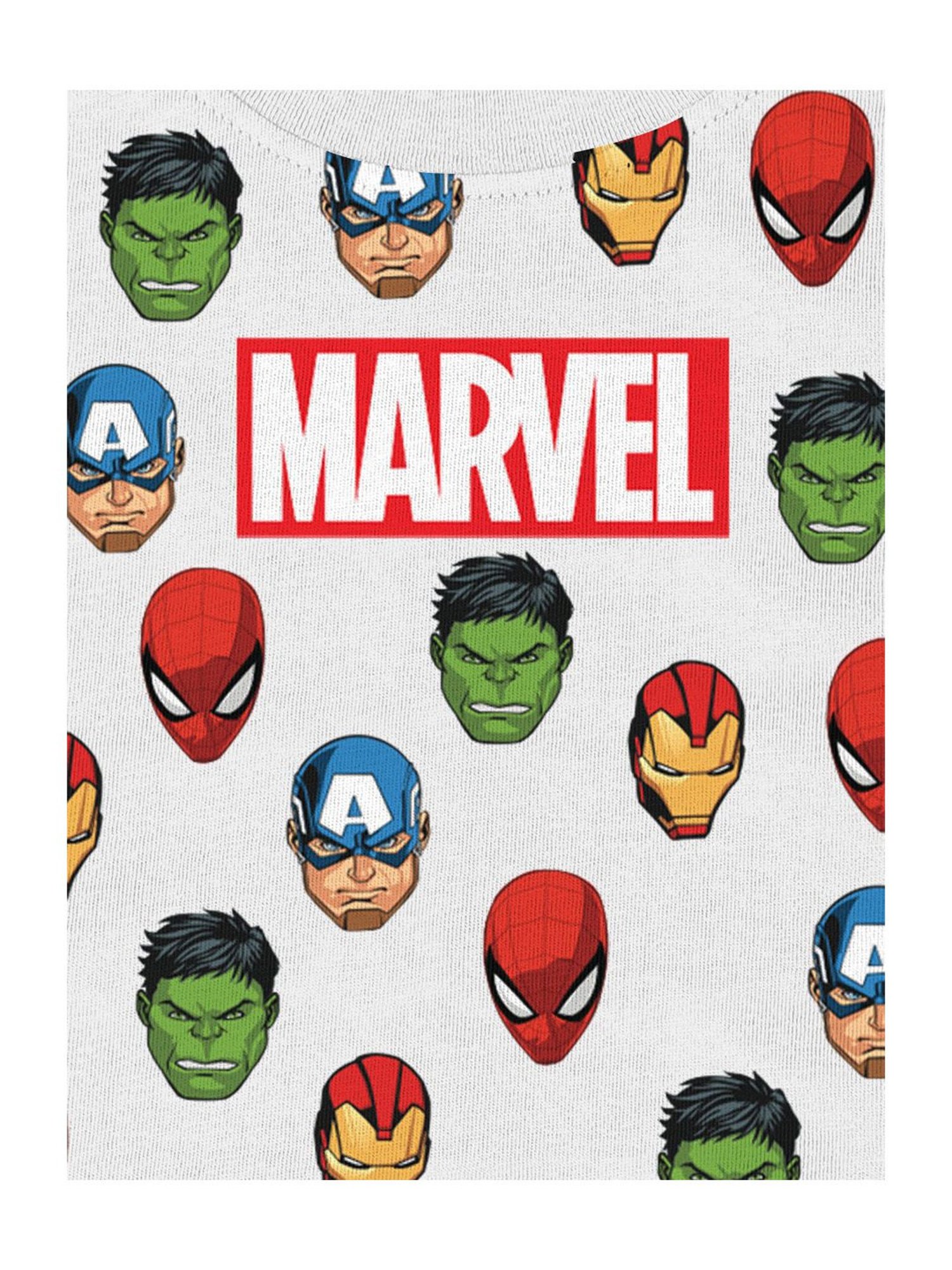 Bonkids Kids Multicolor Cotton Printed Marvel T-Shirt