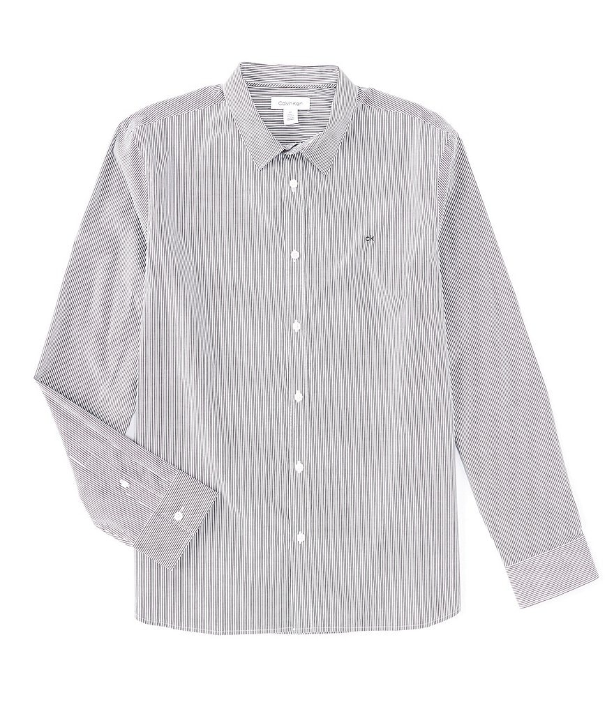 Calvin Klein Extra Fine Stripe Long-Sleeve Woven Shirt