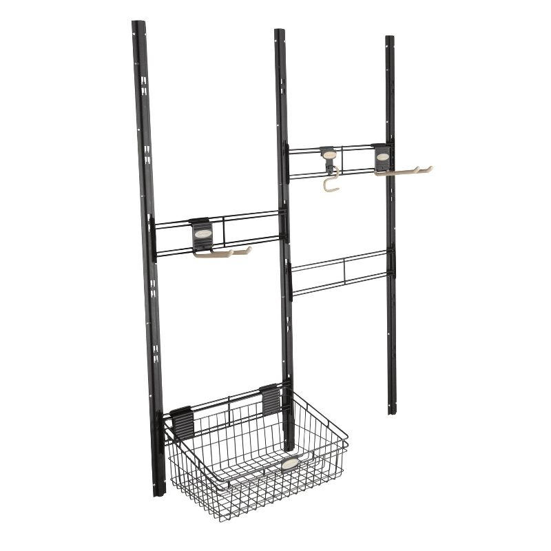 Shed Bracket Hooks/Basket Kit - Black - Suncast