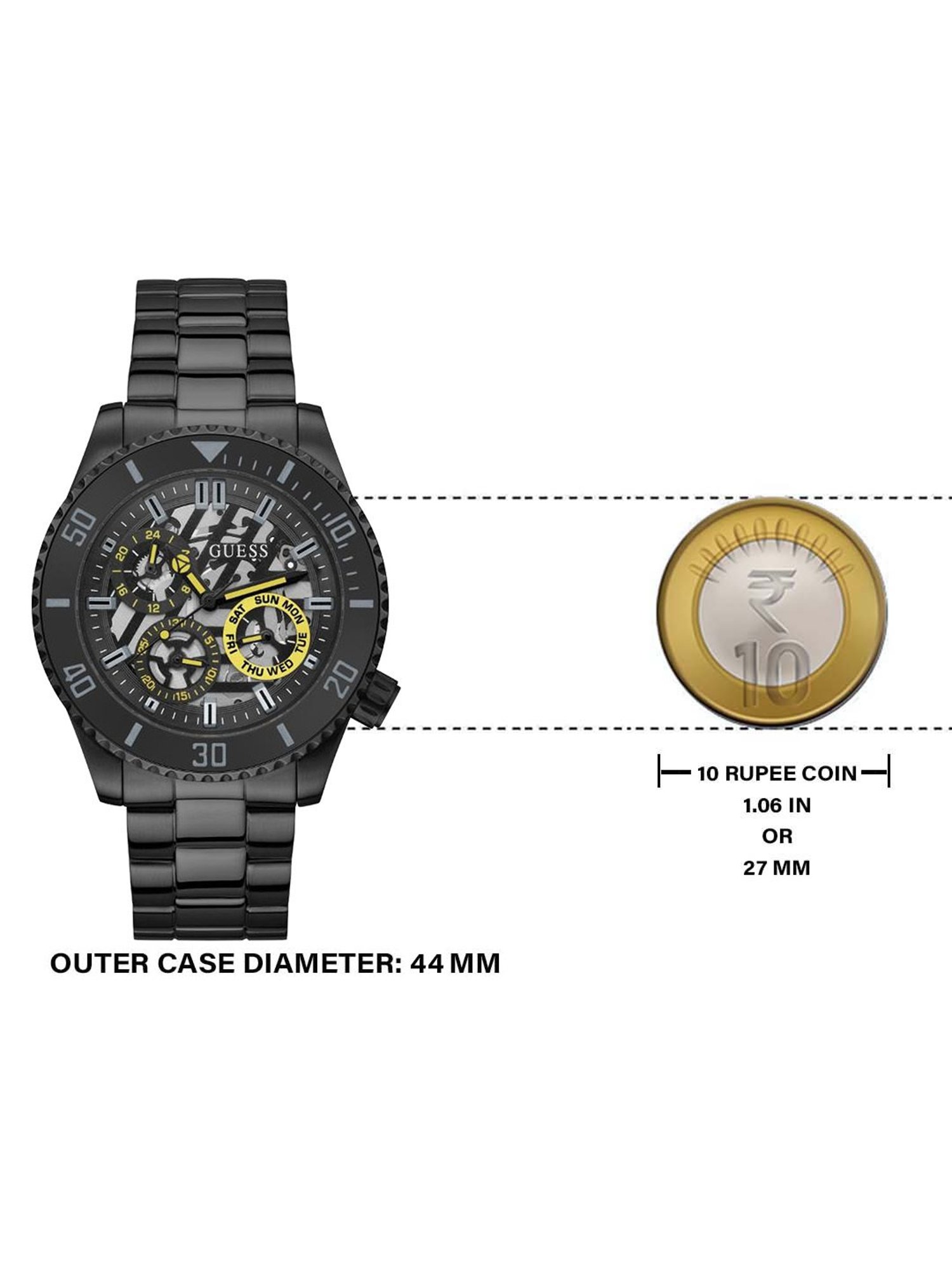 GUESS AXLE Men Round Black Dial Analog Watch - GW0488G3