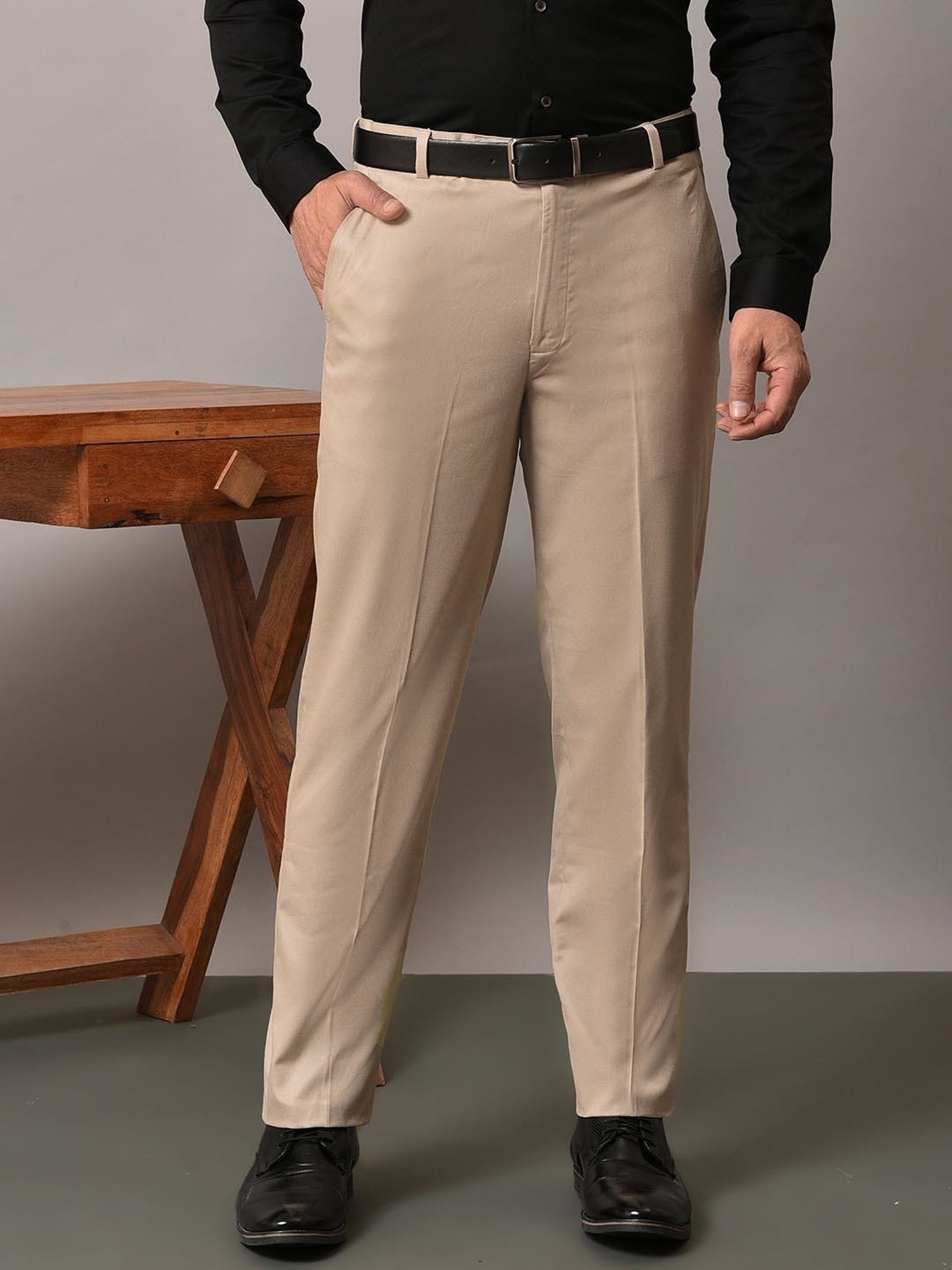 Arrow Navy Regular Fit Trousers