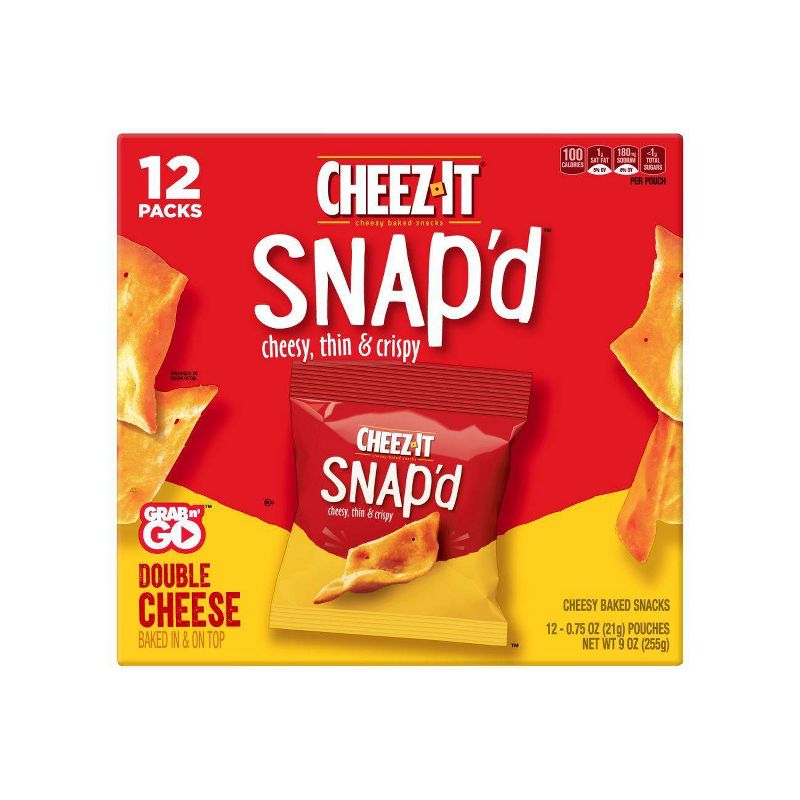 Cheez-It Snaps Double Cheese Multipack Crackers - 12ct