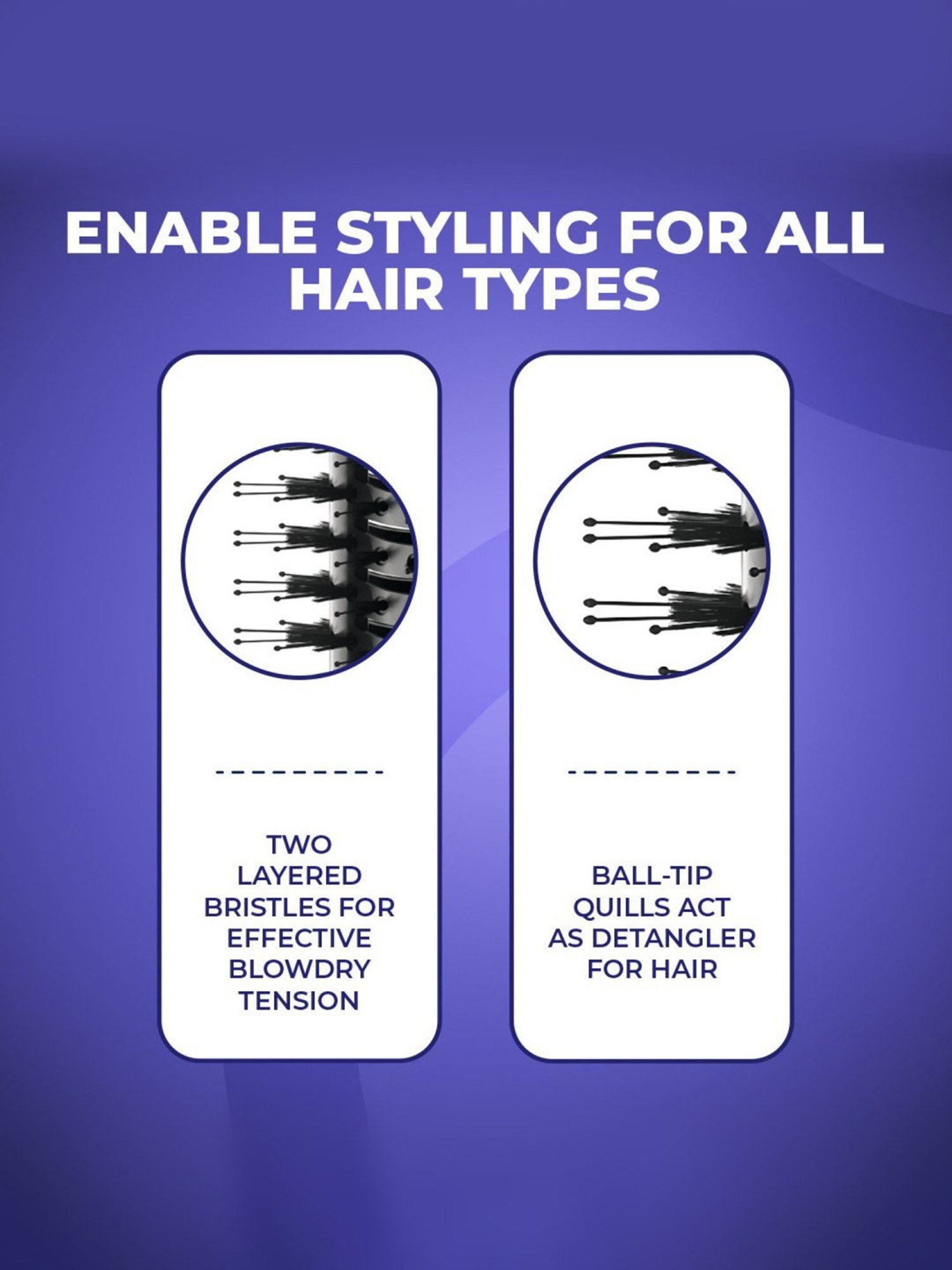 WINSTON Blow Dryer Ionic Hot Air Brush with Cool & Hot Adjustable Temperature Multi Hair Styler