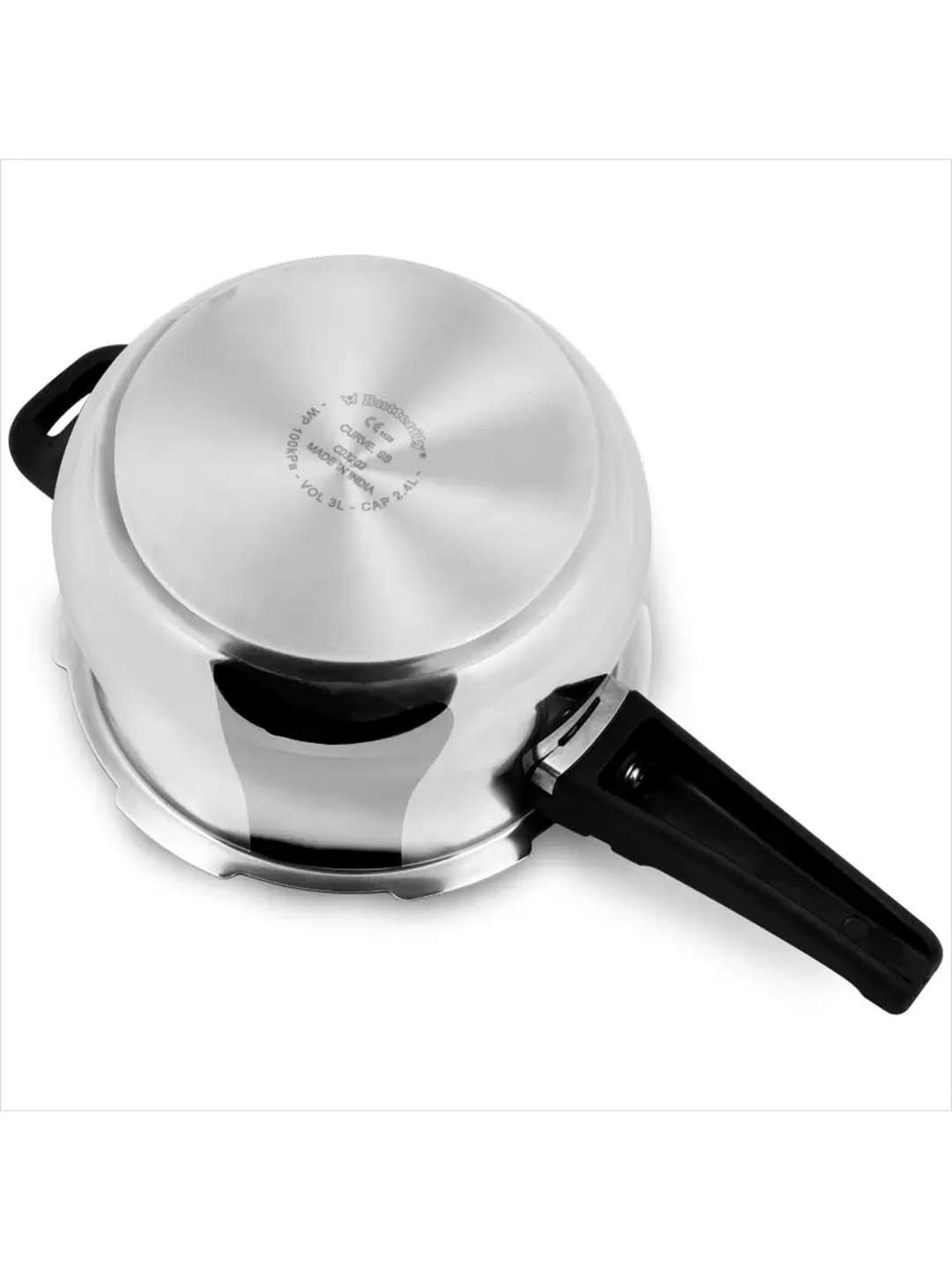 Borosil Silver Aluminium Pressure Cooker (5 L)
